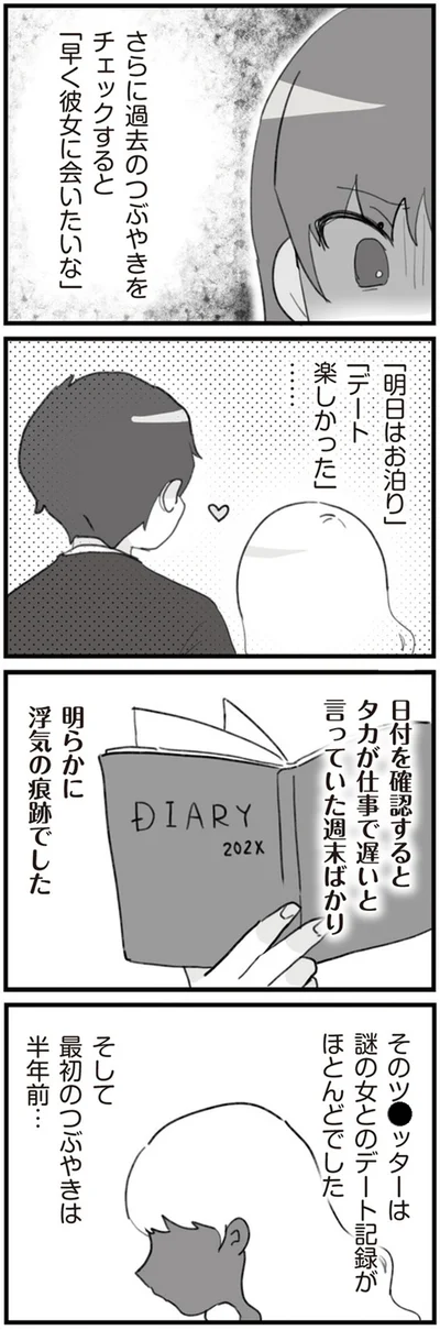 明らかに浮気の痕跡でした
