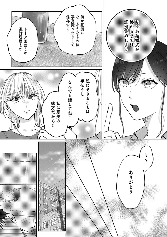 結婚式が終わるまでは証拠集めしよう