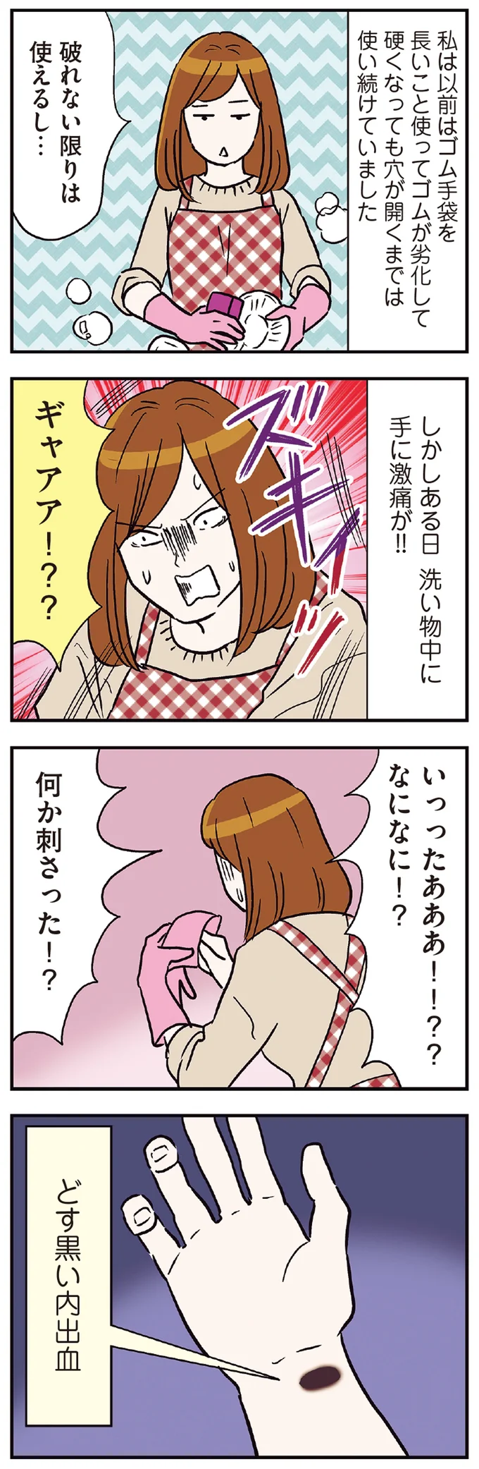 ある日洗い物中に手に激痛が！！
