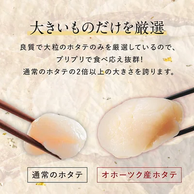 通常のホタテの2倍以上の大きさ！