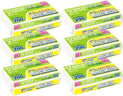 【まとめ買い】 スコッティ ペーパーふきん サッとサッと 400枚(200組) ×6個セット