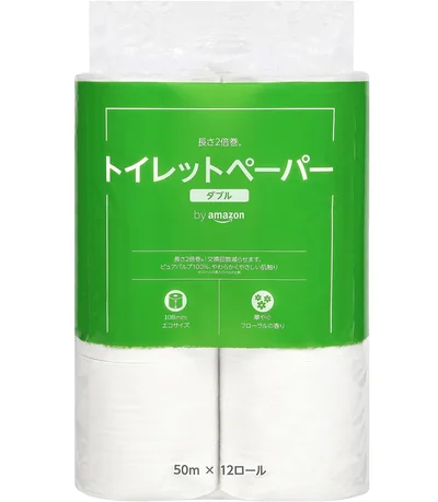 by Amazon トイレットペーパー 長さ2倍巻 50m x 12ロール ダブル 単品 (12ロールで24ロール分) フローラルの香り