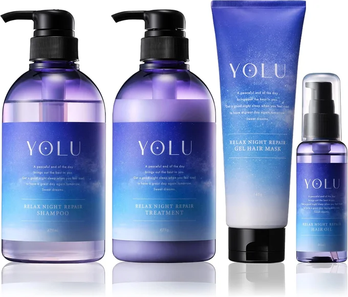 YOLU ヨル シャンプー トリートメント ヘアマスク ヘアオイル 4点 セット リラックスナイトリペア
