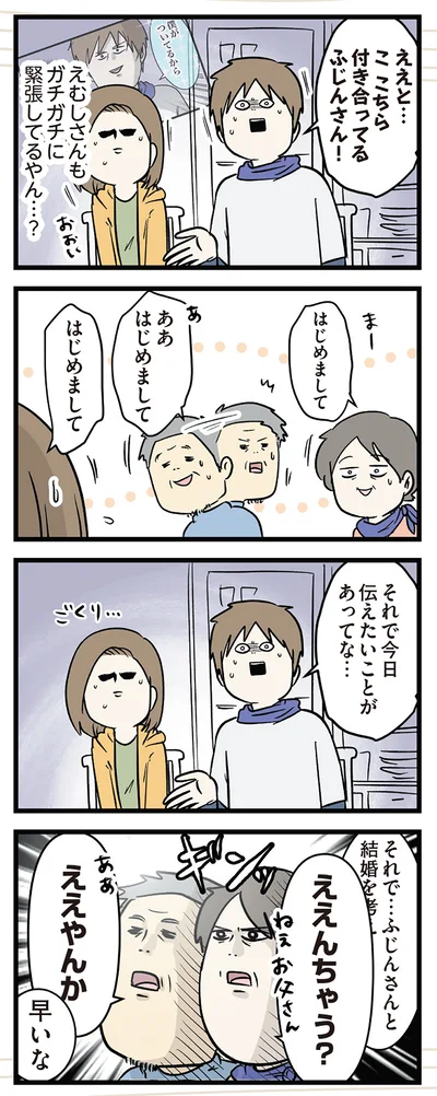 『付き合って0日で結婚を決めた2人の話』より