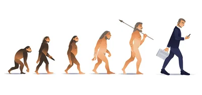 人間（ヒト）の祖先をさかのぼっていくと、サルの仲間にたどりつく。