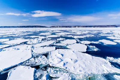 氷が解けてなくなると、南極の地盤は数百メートル隆起し、海水面が上昇する。