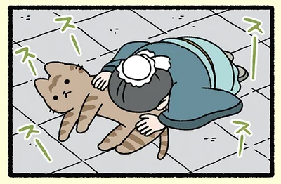 抑えられないねこ吸い