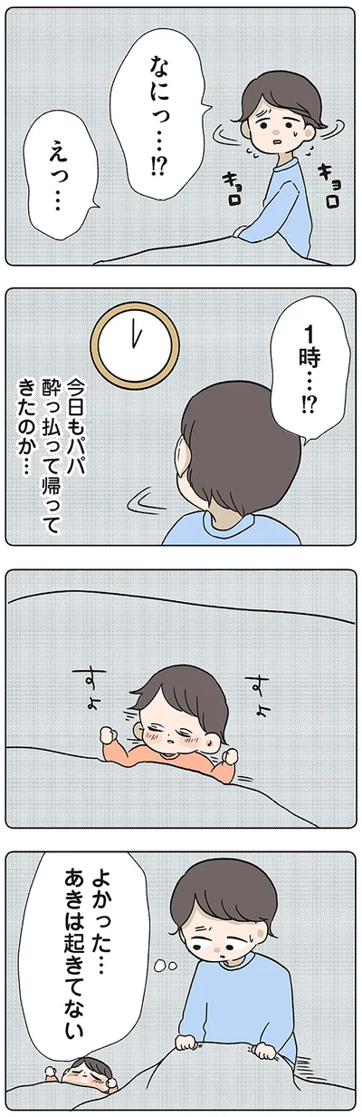 今日もパパ酔っ払って帰ってきたのか…