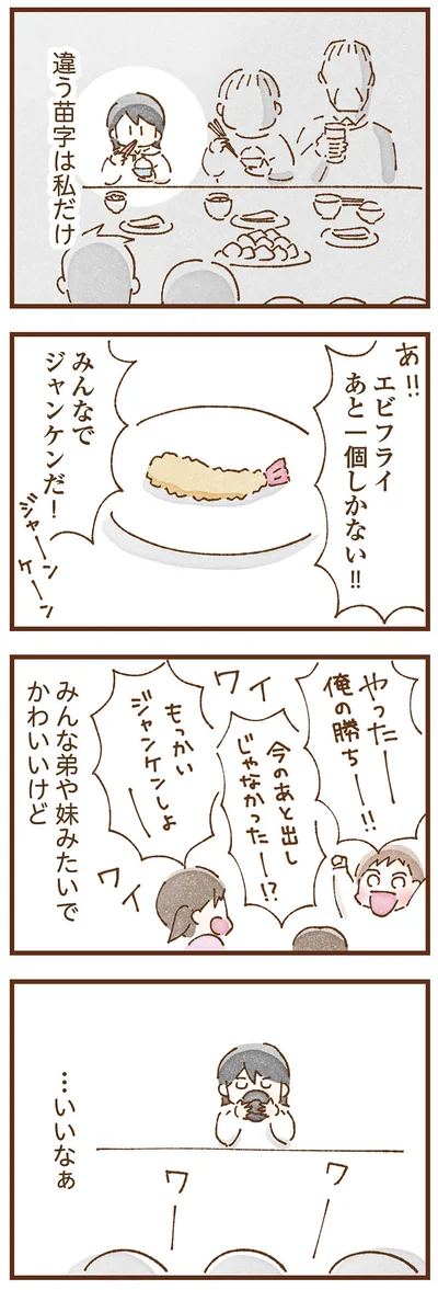 違う苗字は私だけ