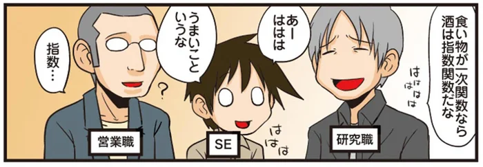 「食べ物が一次関数なら酒は指数関数」ってどういうこと⁉／理系の人々2（30）