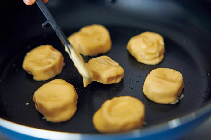 弱火で蒸し焼きにしてふんわりと♪