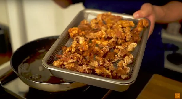 「豚こま肉のからあげ」の完成