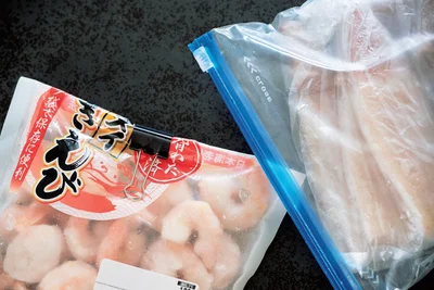 使うのはクリップと冷凍用保存袋