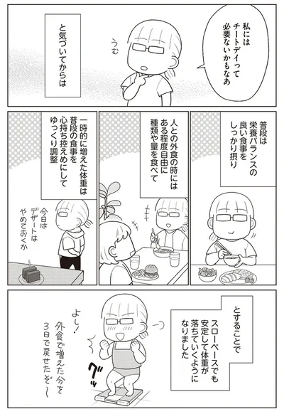 『痩せるより大切なことに気づいたら、人生で一番楽に17kgのダイエットに成功しました』より