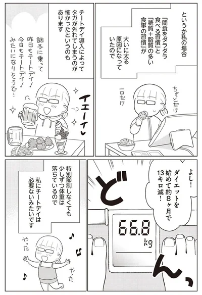 『痩せるより大切なことに気づいたら、人生で一番楽に17kgのダイエットに成功しました』より