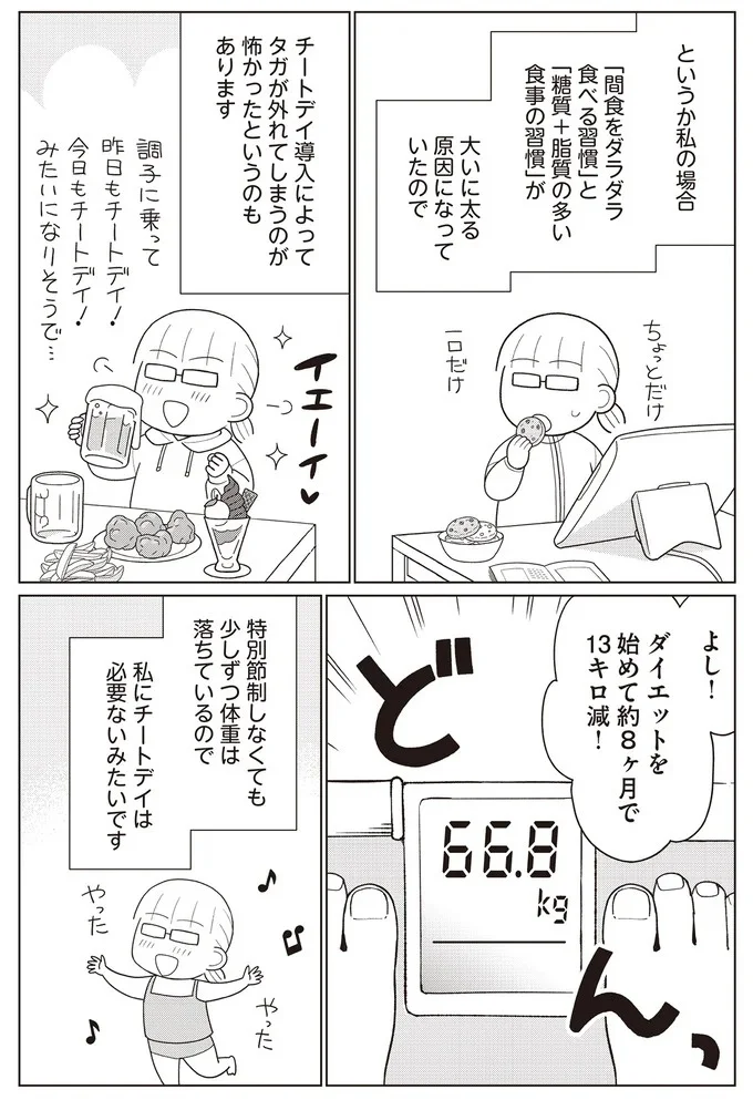  痩せるより大切なことに気づいたら、人生で一番楽に17kgのダイエットに成功しました』より