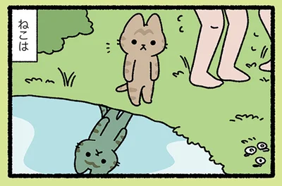 水面に映る自分の姿は