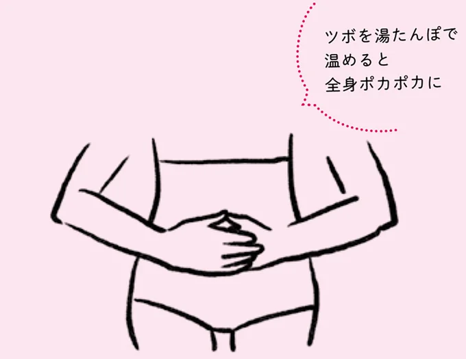 両手を重ねて、手のひら全体で、やさしく圧をかける