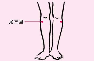 膝のお皿の外側下にある窪みから、指4本下あたり
