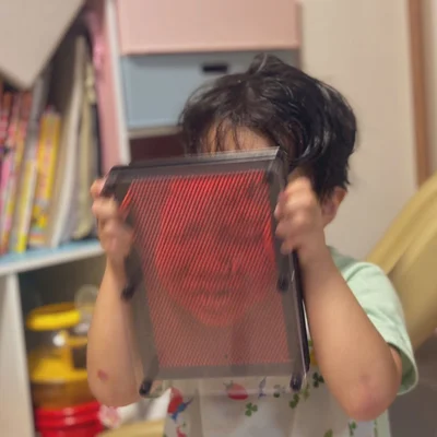 大人では思いつかないユニークな作品！▶くっきりと表れた表情！（⇒次へ）