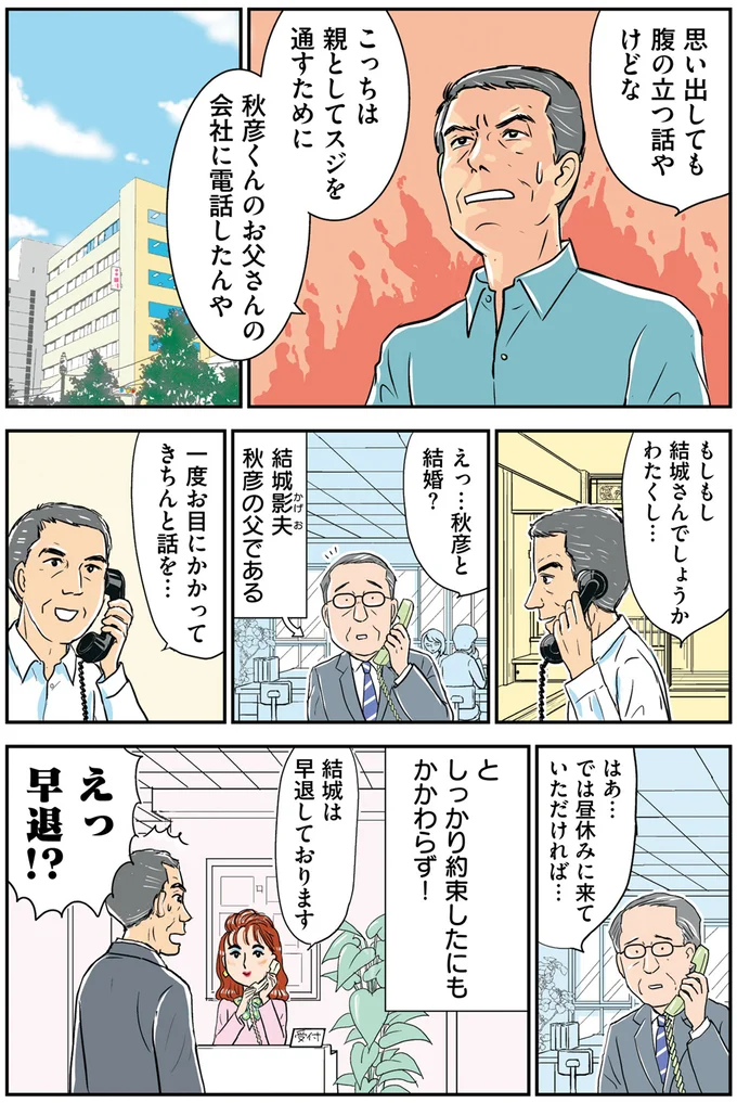 お父さんの会社に電話したんや