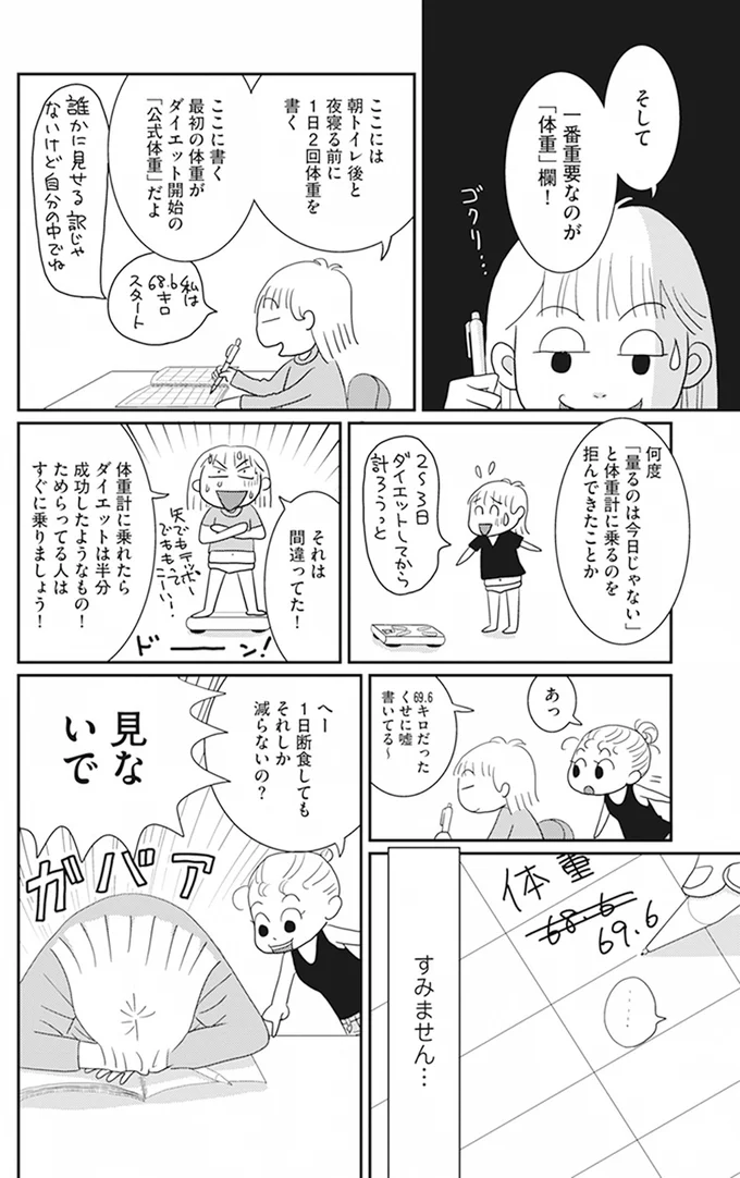 『空気でも太るお年頃の私が 15キロ痩せるまで 人生最後のダイエット』より