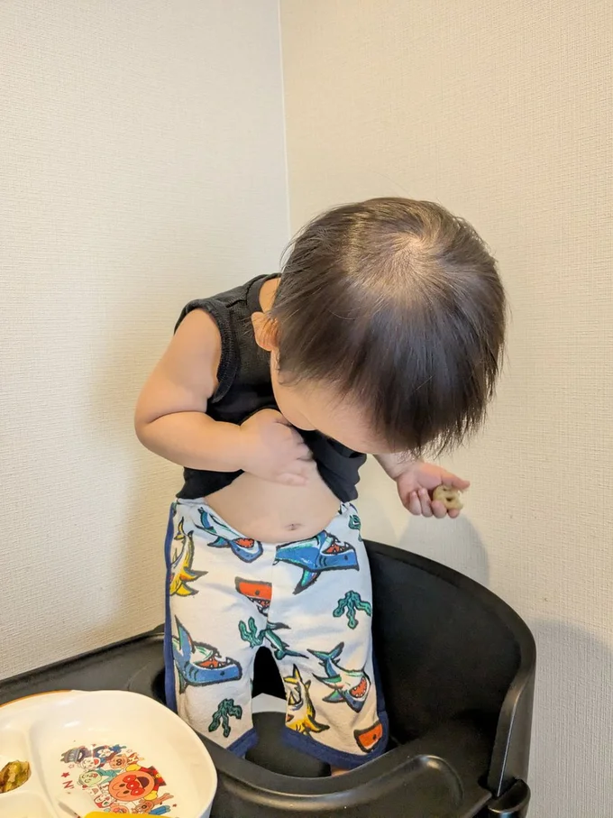 ご飯の最中におもむろに立ち上がって自分のおへそを確認したくなる年頃!▶指先が器用になってくる時期あるある!?(⇒次へ)