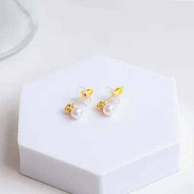 パール×ゴールドシンプルピアス