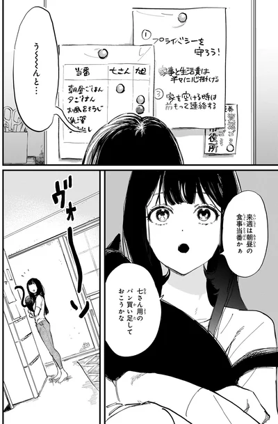 来週は朝昼の食事当番かぁ