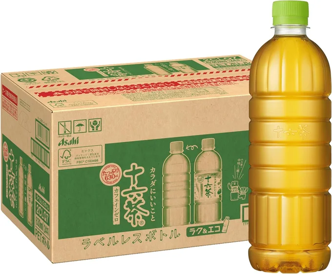 アサヒ飲料 十六茶 ラベルレスボトル