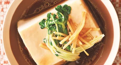 「レンジ蒸し豆腐」