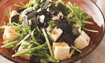 「豆腐と水菜のごまサラダ」