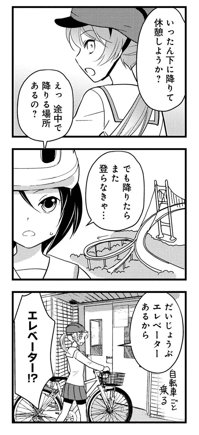 いったん下に降りて休憩しようか？