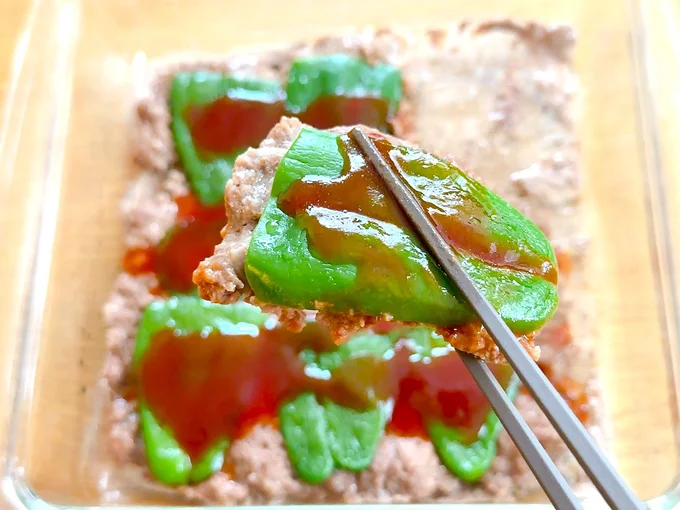 食べればピーマンの肉詰め!