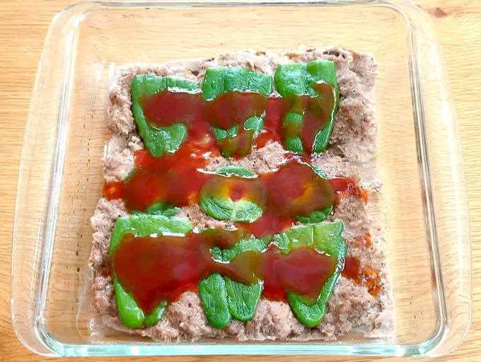 「肉のピーマン詰め」ができあがり!