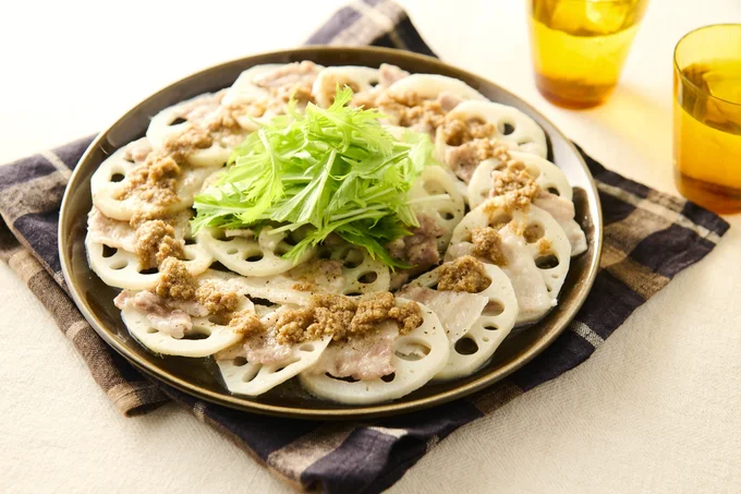 たれも絶品!「れんこんと豚バラのチン♪」