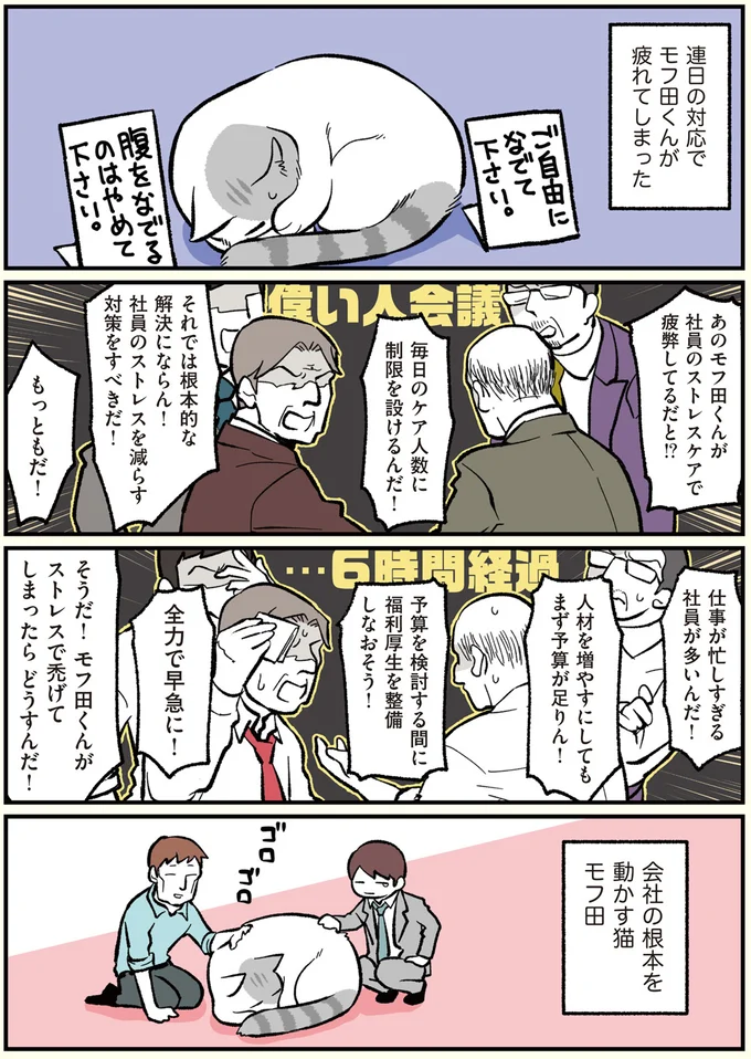会社の根本を動かす猫