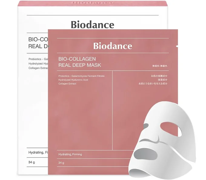 Biodance 【バイオダンス】バイオコラーゲンリアルディープマスク(34g*4枚)|ハイドロゲルマスク|高保湿| ハリツヤ毛穴ケア|べたつかない| 乾燥・敏感肌| 韓国コスメ