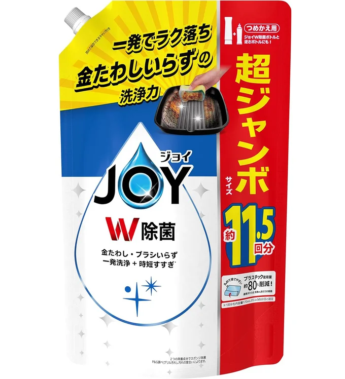 [大容量] ジョイ W除菌 食器用洗剤 さわやか微香 詰め替え 1,490mL