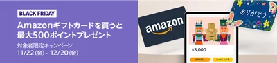 Amazonギフトカードでポイントもらえるキャンペーン