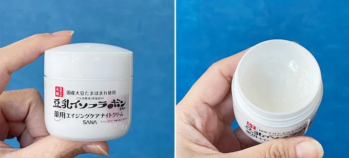 「しっかりかたくて保湿力があるのにべたべたしない」なめらか本舗 薬用リンクルナイトクリーム
