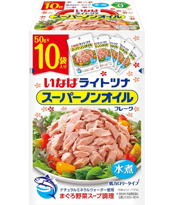 いなば食品 ライトツナスーパーノンオイル フレーク (50g×10袋)