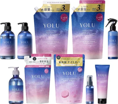 【2025年福袋】 YOLU ヨル 福袋 シャンプー トリートメント ボディーソープ ヘアオイル ヘアマスク ヘアミスト バスタブレット 10点セット カームナイト