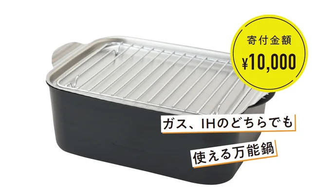 天ぷら鍋角型ワイド アミ・フタつき スクエア型