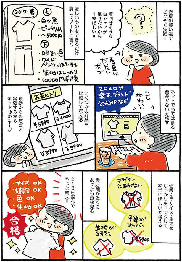 「着る服」を手に入れるお買い物！