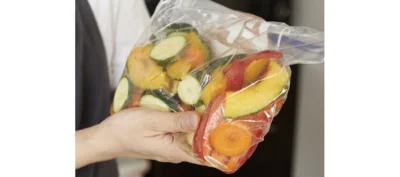 野菜はオイルをからめてからオーブンへ