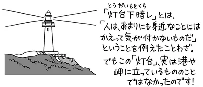 灯台下暗しの灯台とは