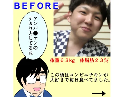 体重63kg 体脂肪23%