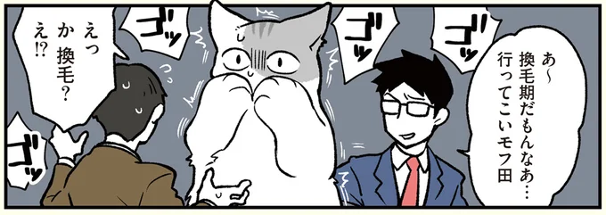 毛玉を吐く瞬間