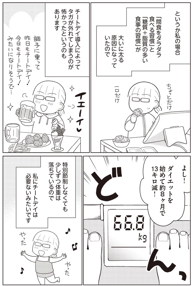 『痩せるより大切なことに気づいたら、人生で一番楽に17kgのダイエットに成功しました』より
